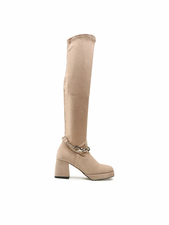 Karino Γυναίκες Μπότες πάνω από το γόνατο 4324/001 Μπεζ - Image 2