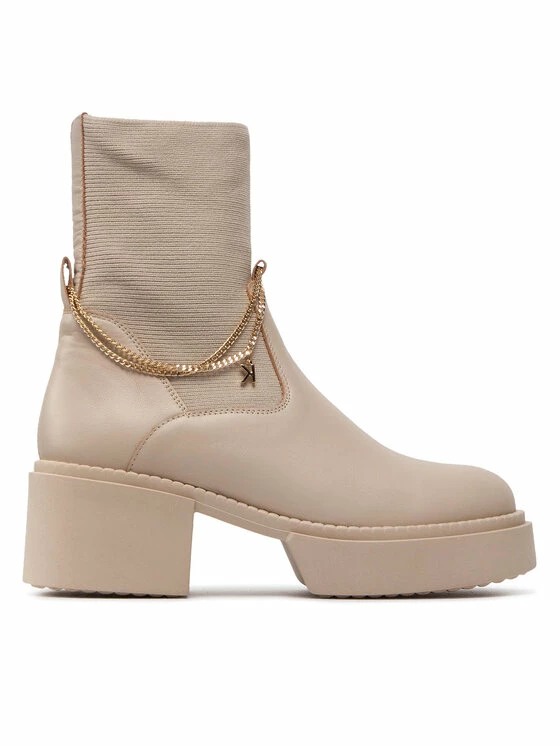 Karino Γυναίκες Biker Μποτάκια Μποτάκια 4402/001-P Μπεζ - Image 2