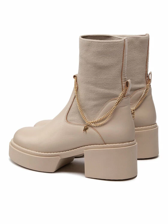 Karino Γυναίκες Biker Μποτάκια Μποτάκια 4402/001-P Μπεζ - Image 3