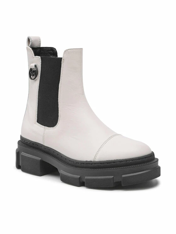 Karino Γυναίκες Chelsea Boots Μποτάκια με λάστιχο 4378/010-F Λευκό