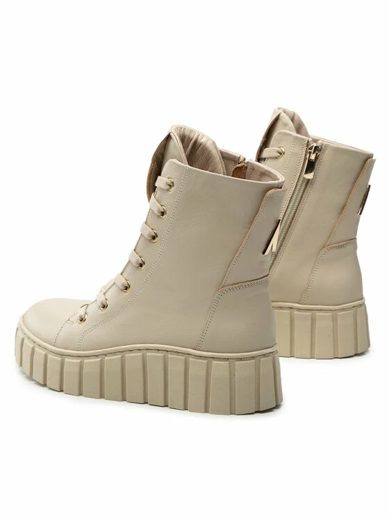 Karino Γυναίκες Biker Μποτάκια Μποτάκια 4478/001-P Μπεζ - Image 3