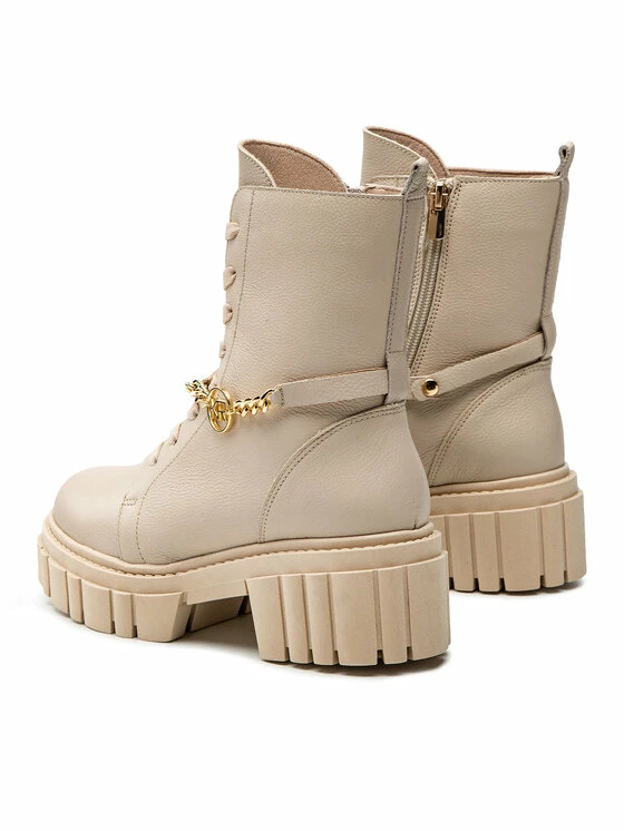 Karino Γυναίκες Biker Μποτάκια Μποτάκια 4431/001-F Μπεζ - Image 3