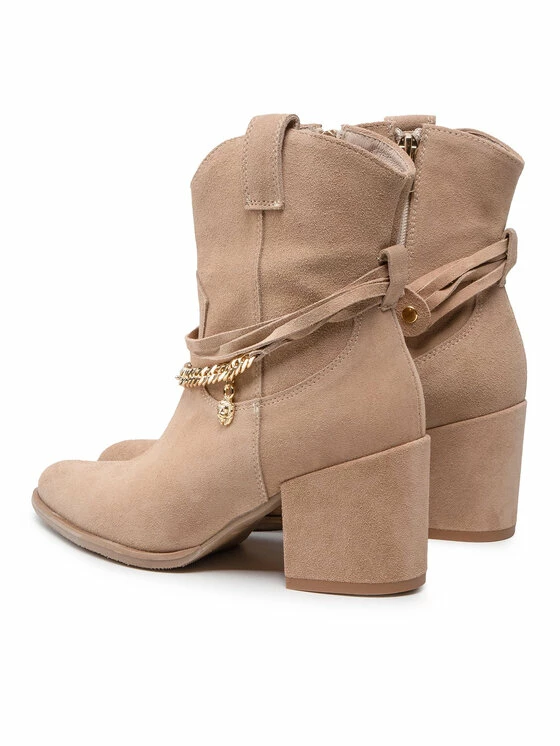 Karino Γυναίκες Biker Μποτάκια Μποτάκια 4278/001-P Μπεζ - Image 3