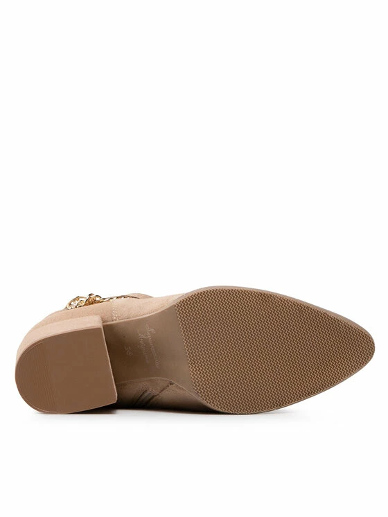 Karino Γυναίκες Biker Μποτάκια Μποτάκια 4278/001-P Μπεζ - Image 4