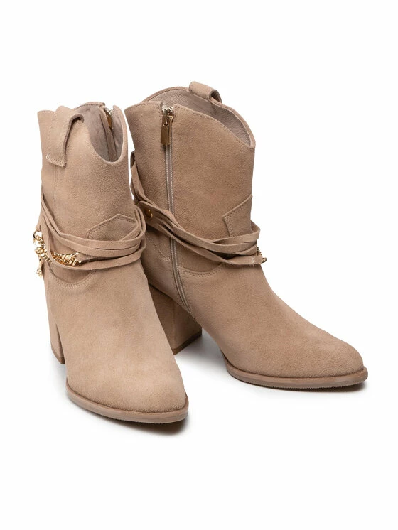 Karino Γυναίκες Biker Μποτάκια Μποτάκια 4278/001-P Μπεζ - Image 5