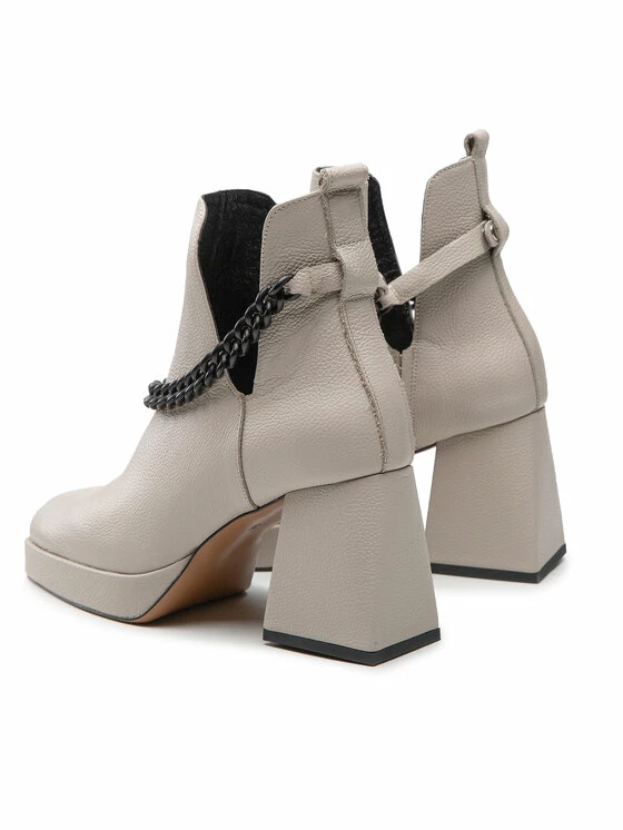 Karino Γυναίκες Biker Μποτάκια Μποτάκια 4455/001-P Μπεζ - Image 3