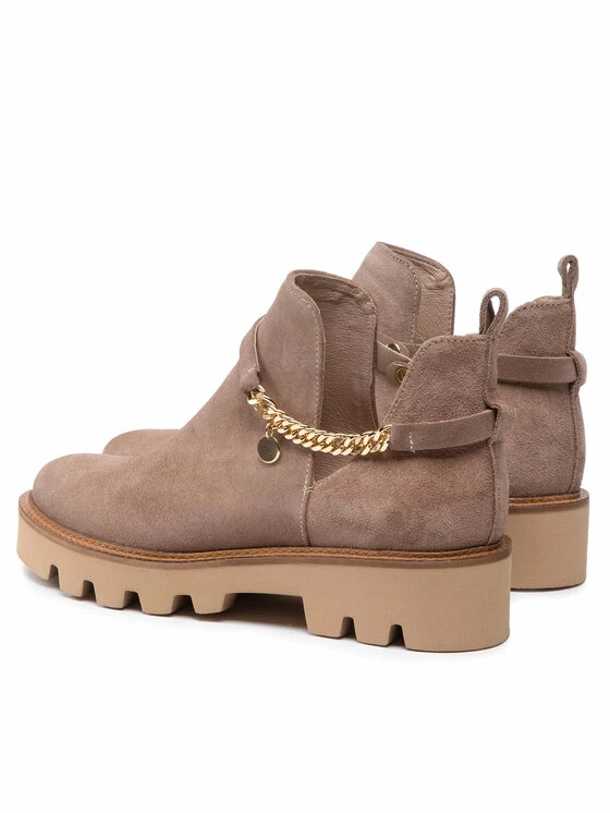 Karino Γυναίκες Biker Μποτάκια Μποτάκια 4176/022-P Μπεζ - Image 4