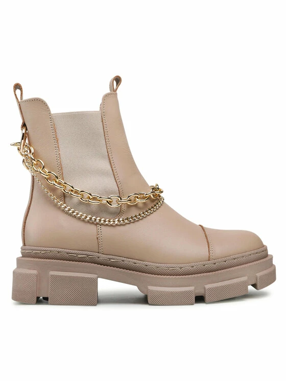 Karino Γυναίκες Biker Μποτάκια Μποτάκια με λάστιχο 4464/001-P Μπεζ - Image 2