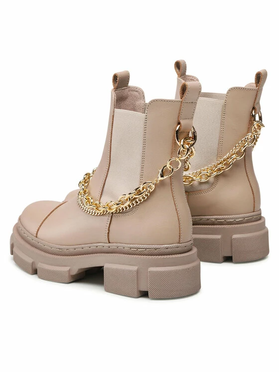 Karino Γυναίκες Biker Μποτάκια Μποτάκια με λάστιχο 4464/001-P Μπεζ - Image 3