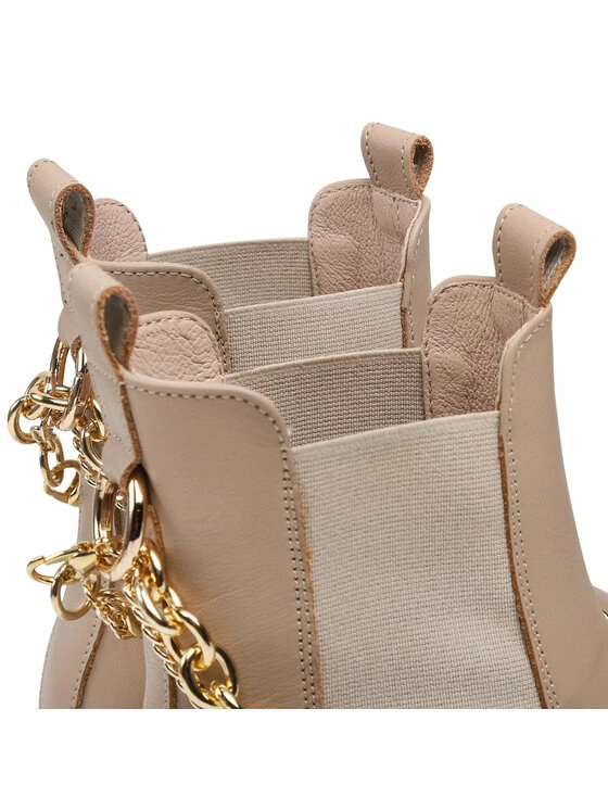 Karino Γυναίκες Biker Μποτάκια Μποτάκια με λάστιχο 4464/001-P Μπεζ - Image 5