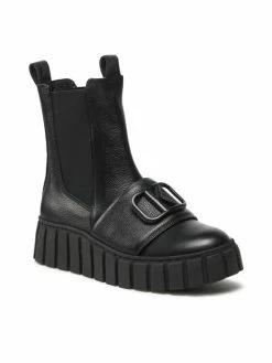 Karino Γυναίκες Biker Μποτάκια Μποτάκια με λάστιχο 4470/126-P Μαύρο