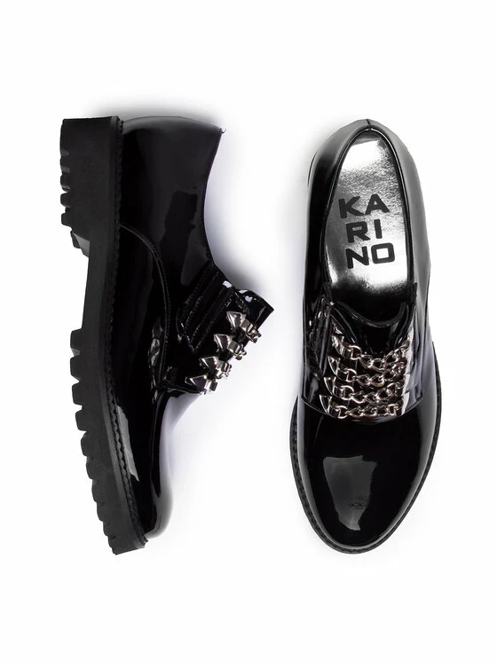 Karino Γυναίκες Κλειστά Παπούτσια Oxfords 3342/090-P Μαύρο - Image 5