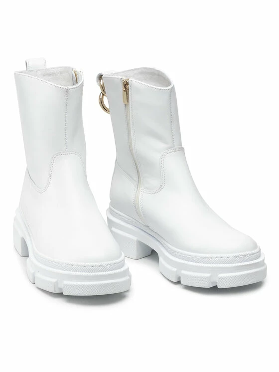 Karino Γυναίκες Biker Μποτάκια Μποτάκια 4124/010-F Λευκό - Image 5