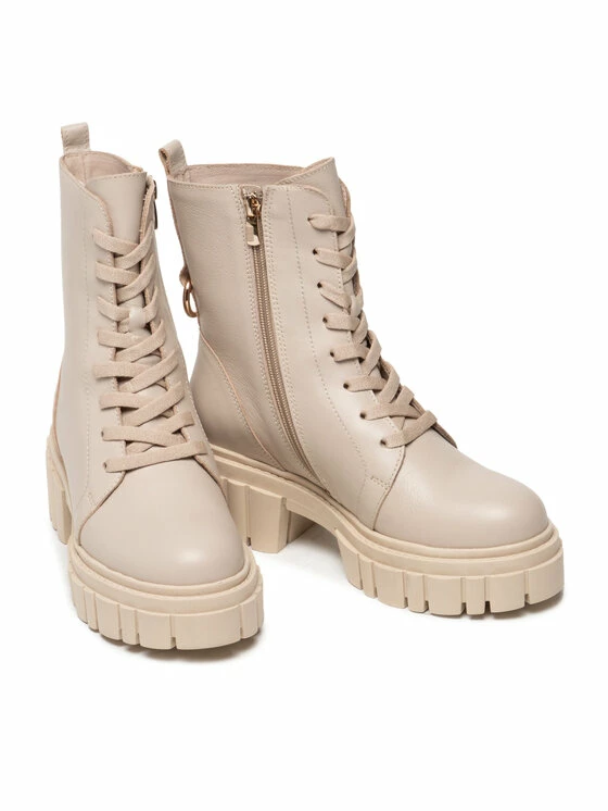 Karino Γυναίκες Biker Μποτάκια Μποτάκια 3967/001-P Μπεζ - Image 5