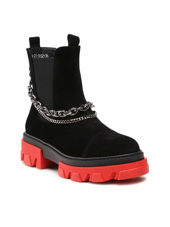 Karino Γυναίκες Biker Μποτάκια Μποτάκια με λάστιχο 3952/003 F Μαύρο