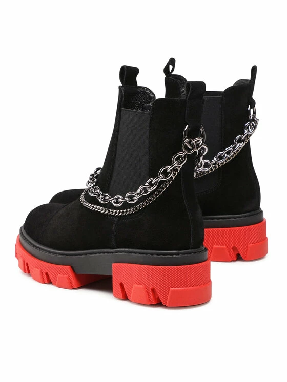 Karino Γυναίκες Biker Μποτάκια Μποτάκια με λάστιχο 3952/003 F Μαύρο - Image 3