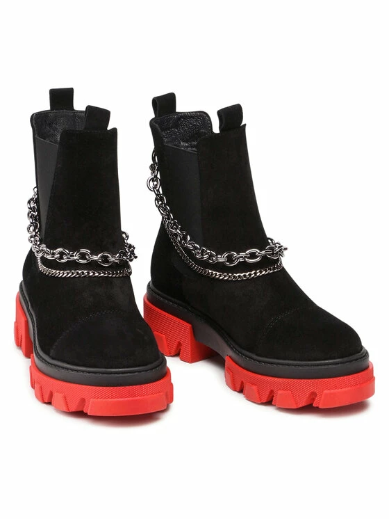 Karino Γυναίκες Biker Μποτάκια Μποτάκια με λάστιχο 3952/003 F Μαύρο - Image 5