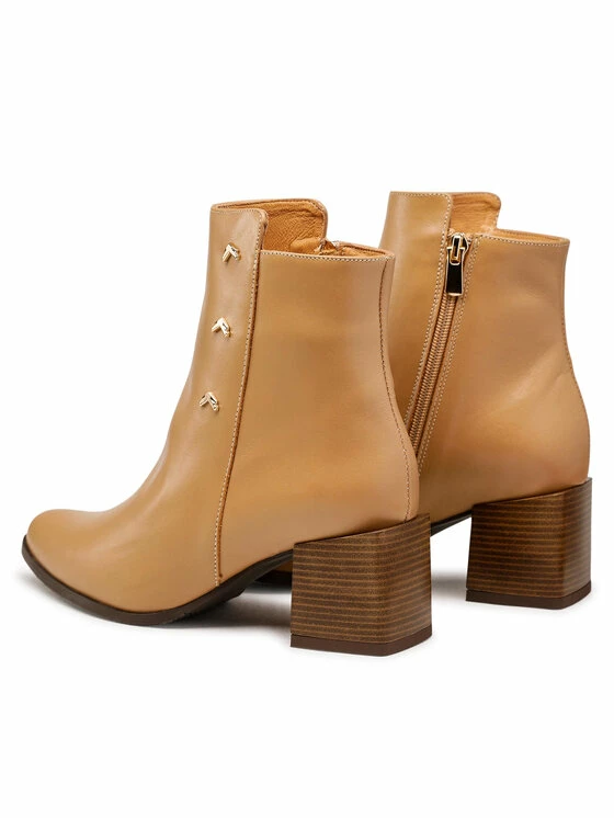 Karino Γυναίκες Biker Μποτάκια Μποτάκια 3913/022-P Μπεζ - Image 3