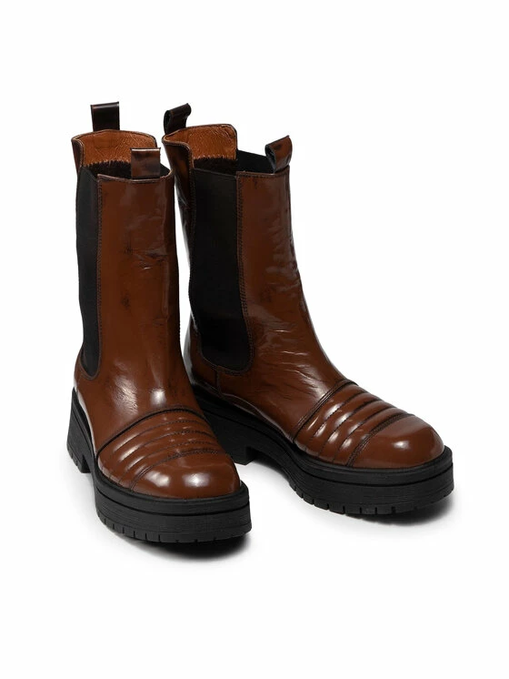 Karino Γυναίκες Biker Μποτάκια Μποτάκια 3863/015-F Καφέ - Image 5